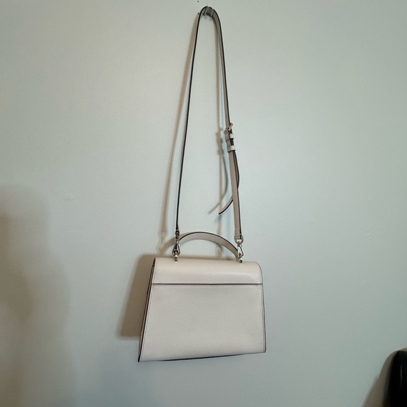 Pre Owned Kate Spade Darcy-top-handle-cross-body-light-ivory-bag- - Picture 4 of 9